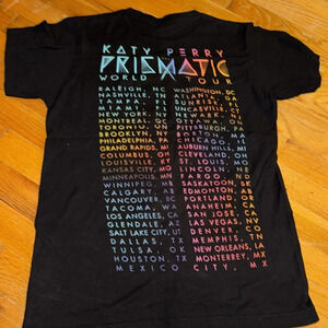 Katy Perry Prismatic World Tour Black Short Sleeve Concert Tee Unisex Sm Tultex